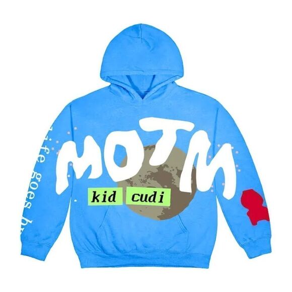 Kid Cudi CPFM For MOTM III Life Goes By Blue Hoodie Size XXL New - Picture 1 of 6